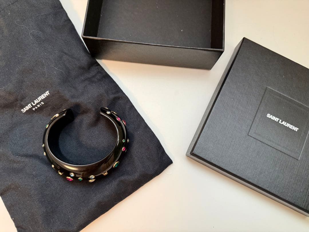 SAINT LAURENT ブラック バングル