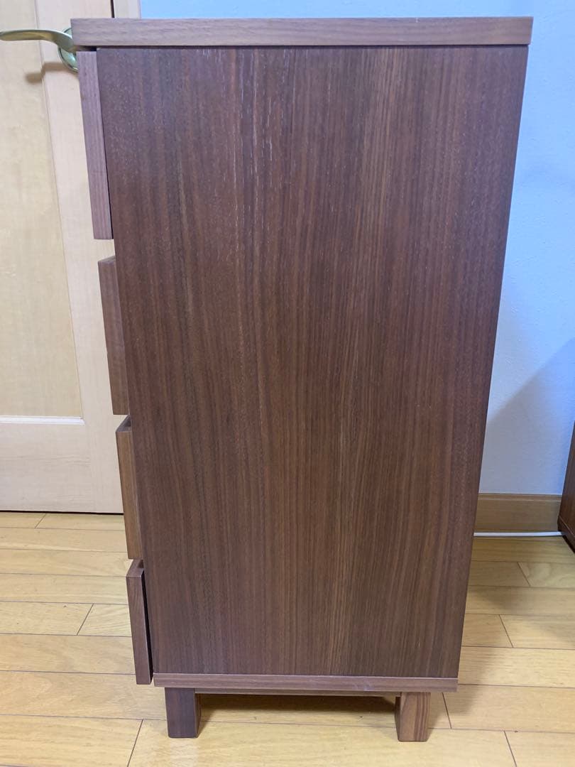 無印良品　ウォールナット材チェスト4段
