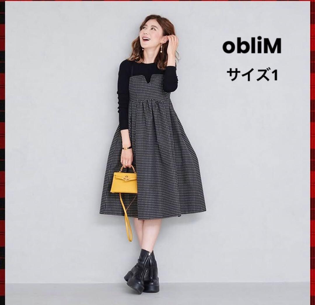 SALE✨【美品】obliM 米沢別注イエロードットキャミワンピース／サイズ1