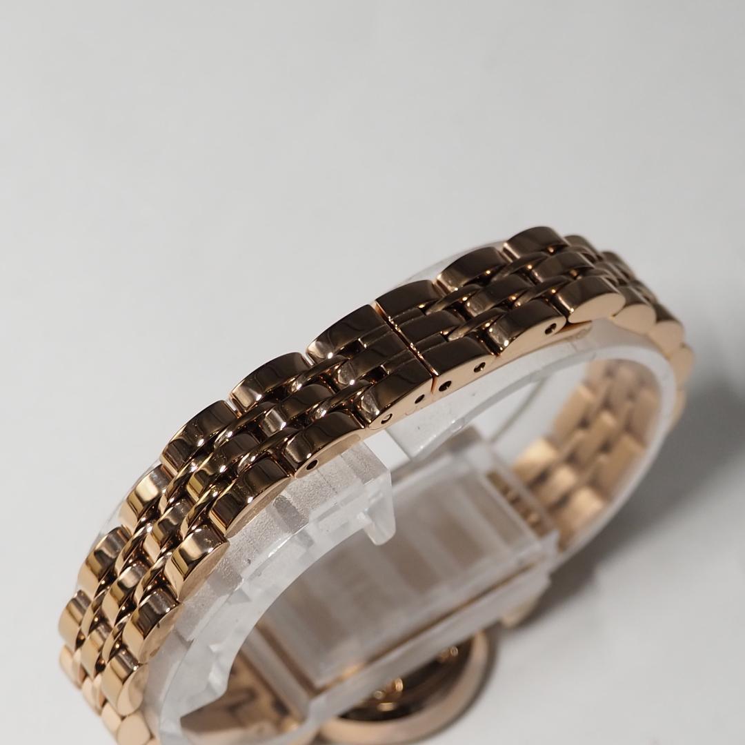 美品 アルマーニARMANI 11Pダイヤ シェル 腕時計 ゴールド F175