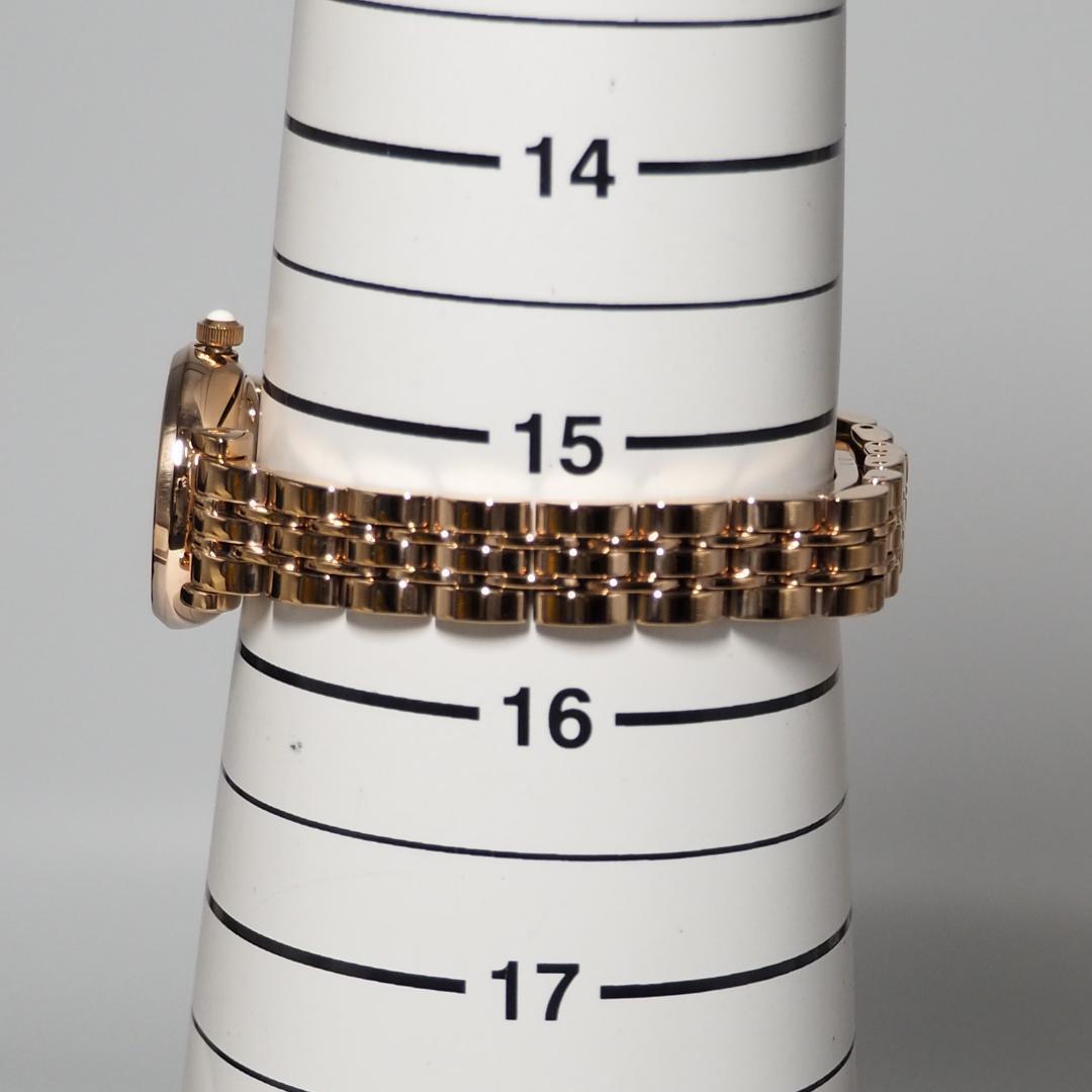 美品 アルマーニARMANI 11Pダイヤ シェル 腕時計 ゴールド F175