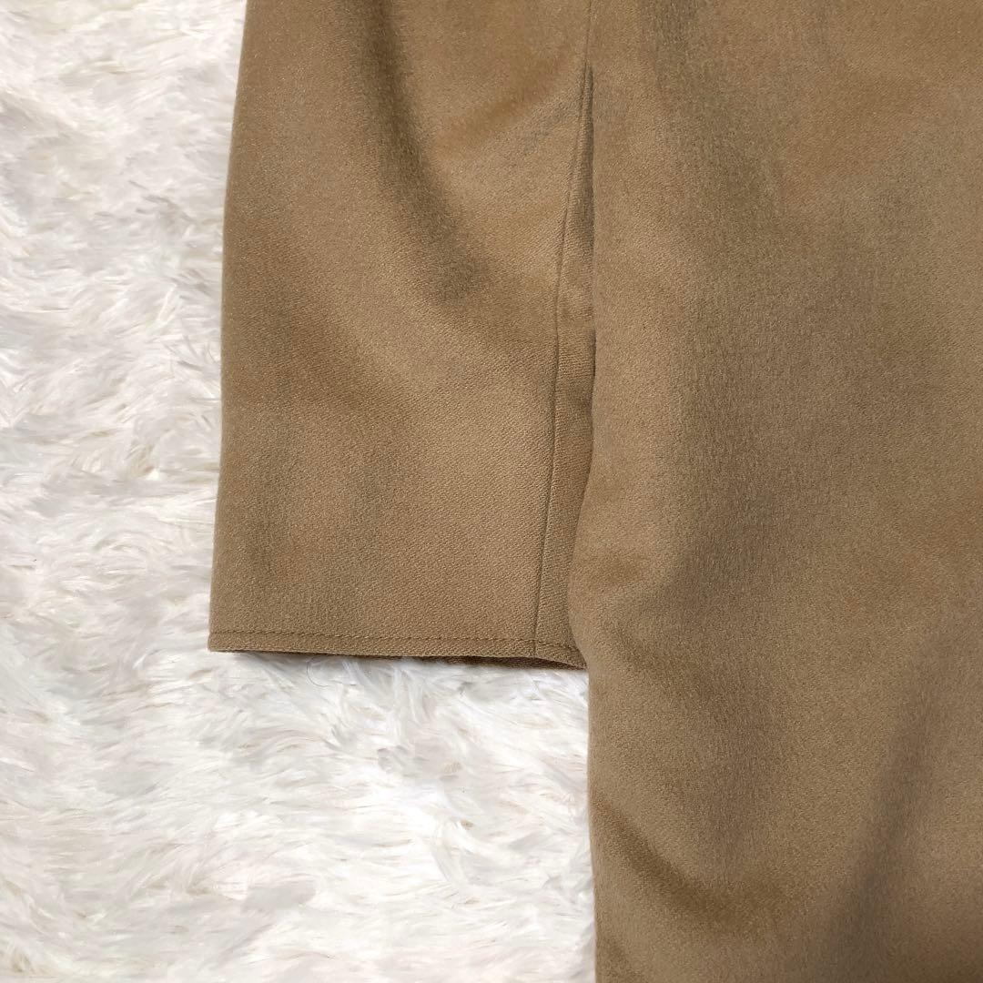 バーニーズニューヨーク カシミヤ チェスターコート ベルト フォックスファー襟