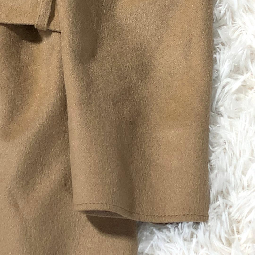 バーニーズニューヨーク カシミヤ チェスターコート ベルト フォックスファー襟