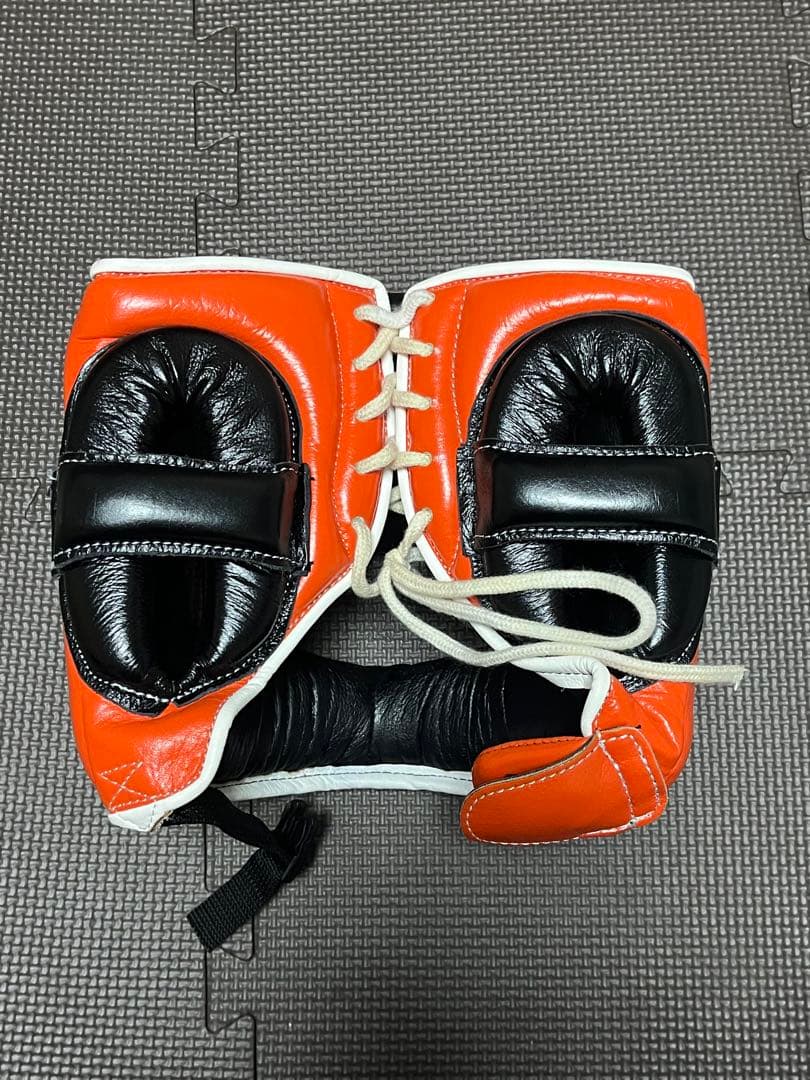 【希少】Winning ヘッドギア オレンジ×黒　フルフェイスMサイズ