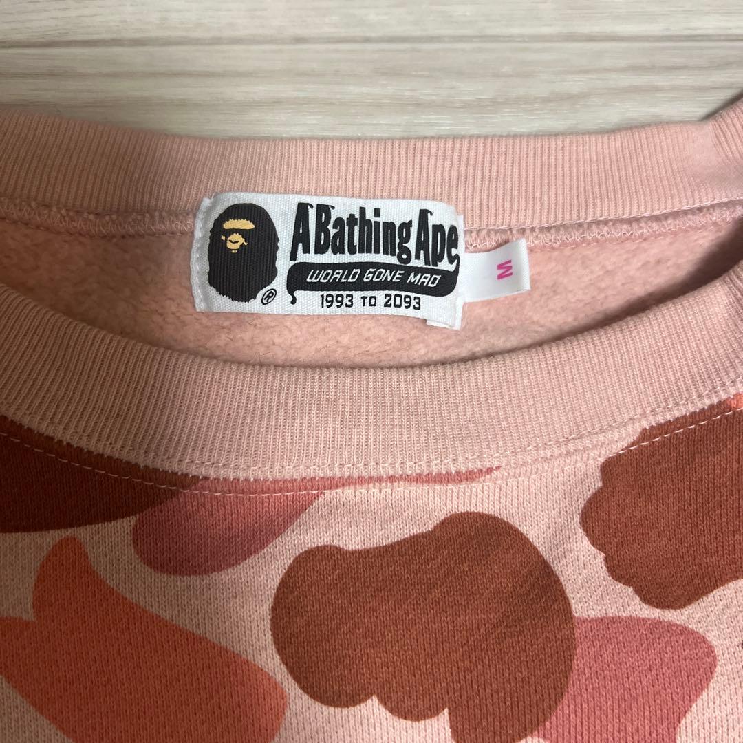 A BATHING APE 1ST CAMO CREWNECK ピンクトレーナー