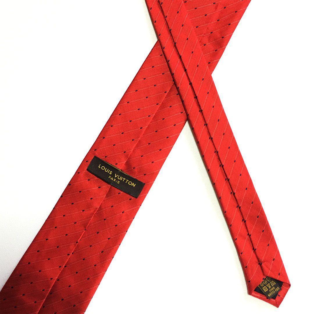 未使用級 ルイヴィトン Louis Vuitton ネクタイ ドット ストライプ