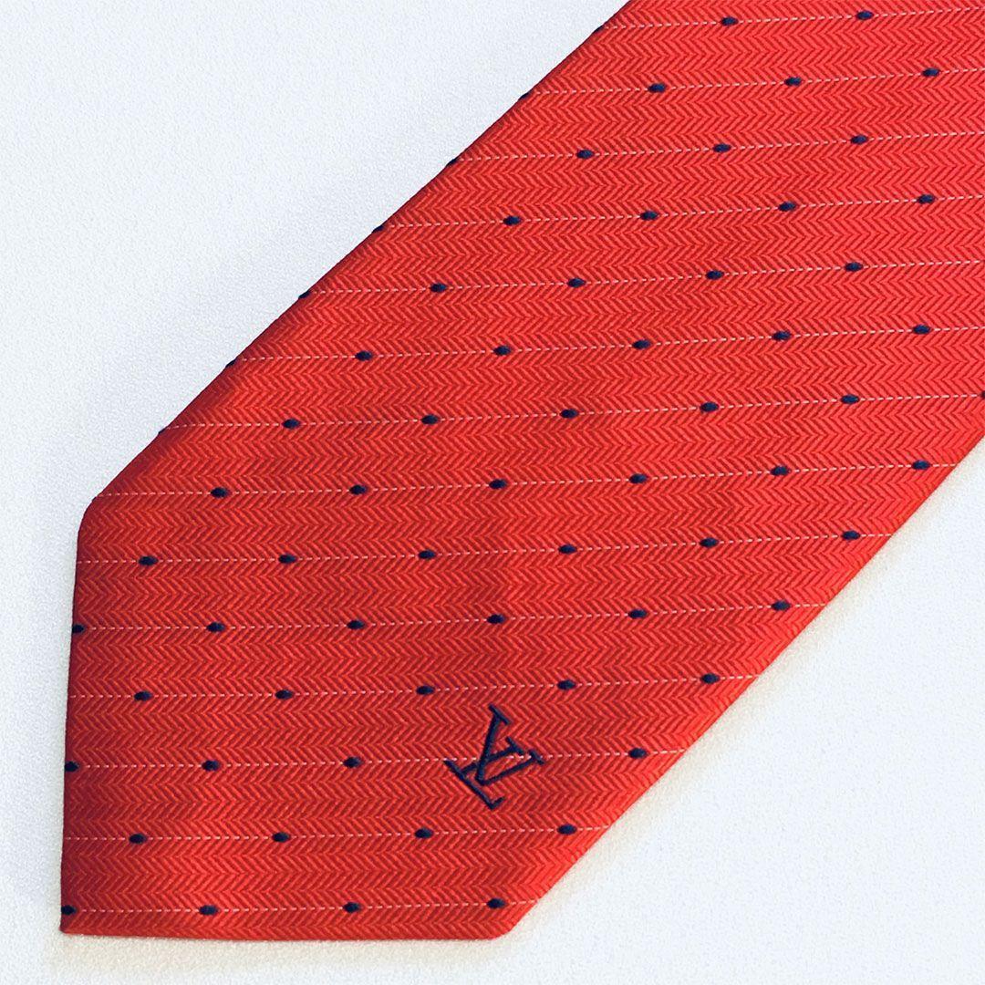 未使用級 ルイヴィトン Louis Vuitton ネクタイ ドット ストライプ