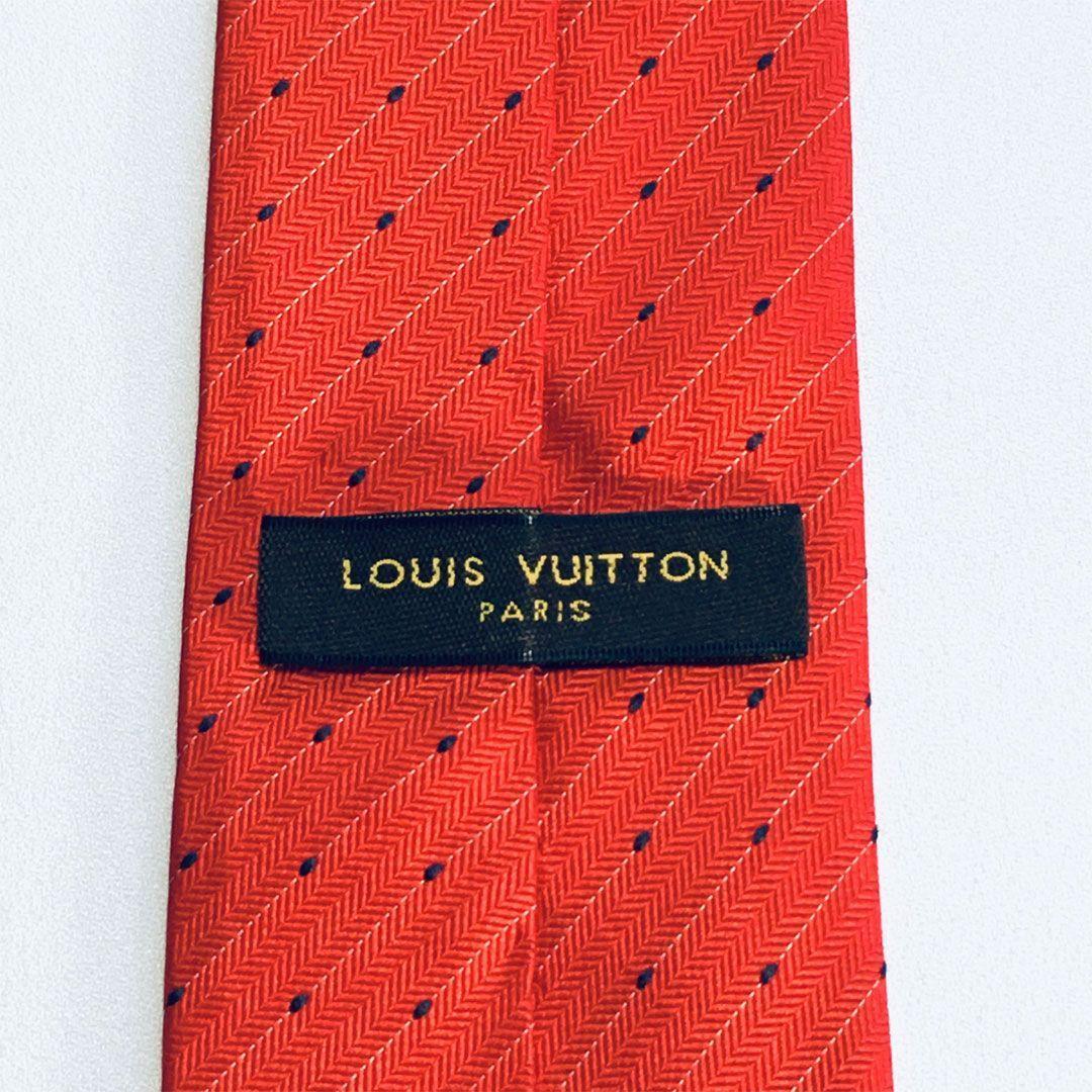 未使用級 ルイヴィトン Louis Vuitton ネクタイ ドット ストライプ