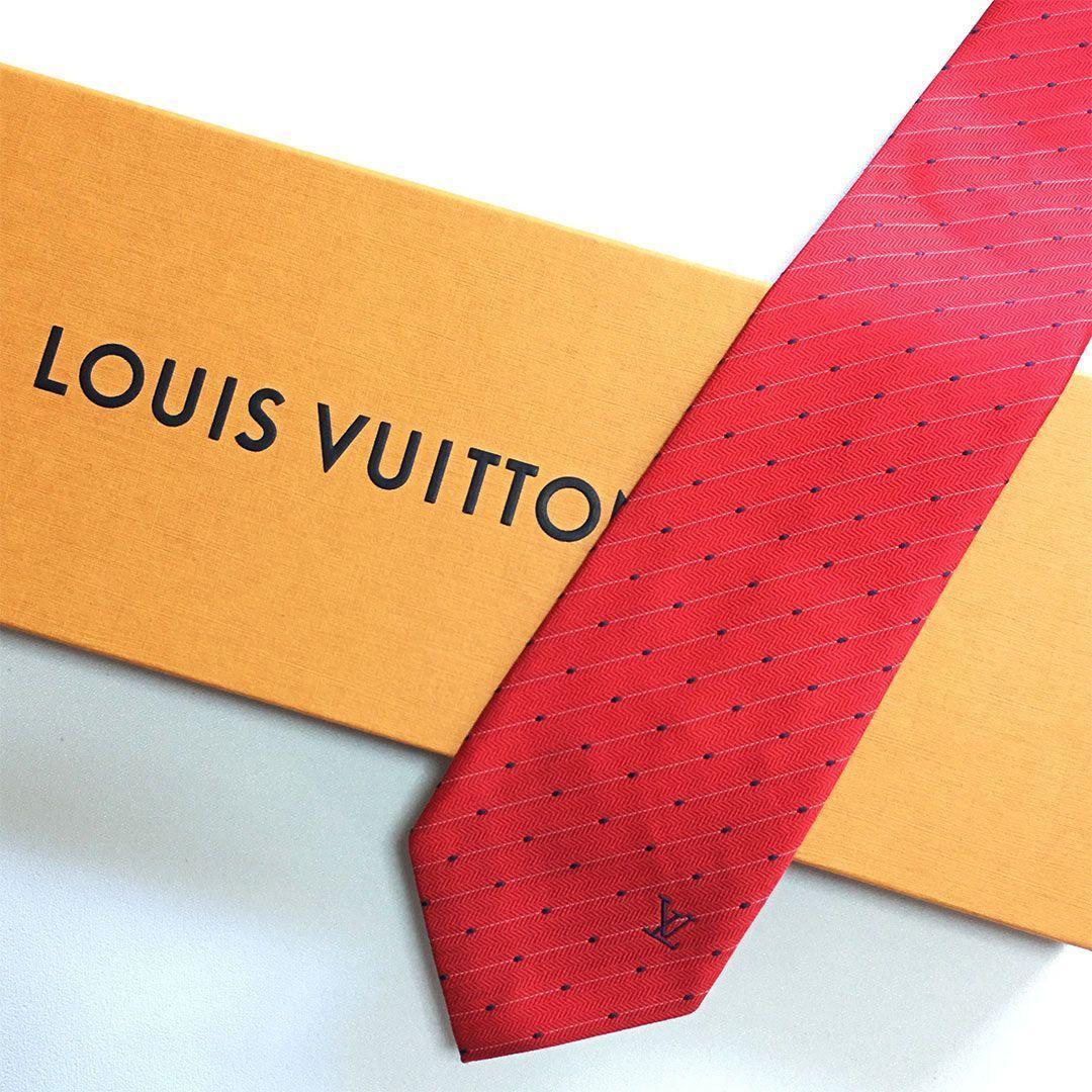 未使用級 ルイヴィトン Louis Vuitton ネクタイ ドット ストライプ