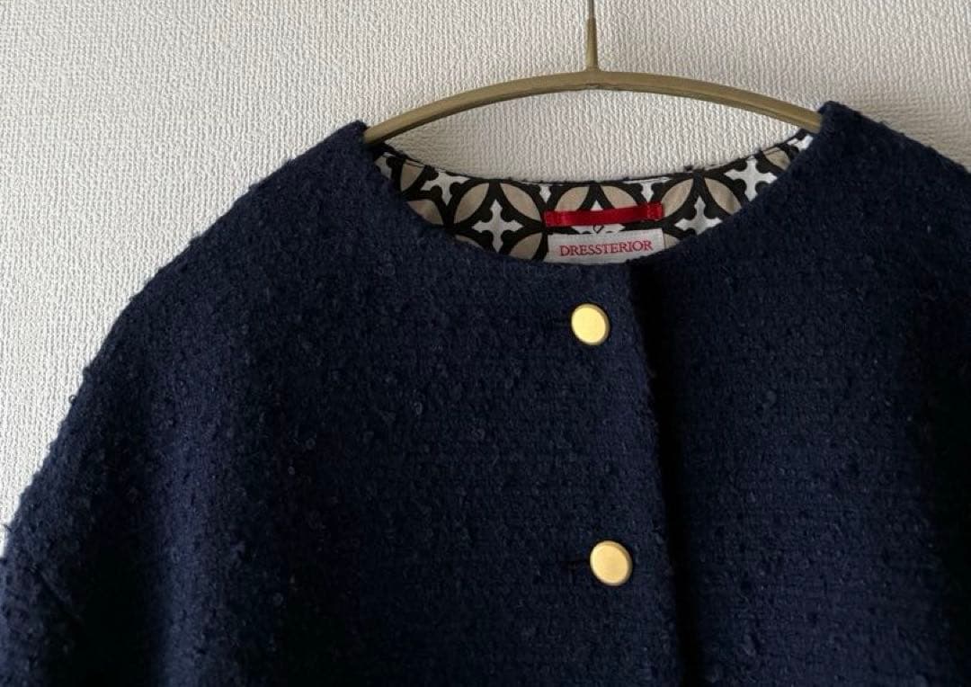 最終SALE★ドレステリア サスティナブルツイード】コクーンスリーブジャケッ ト