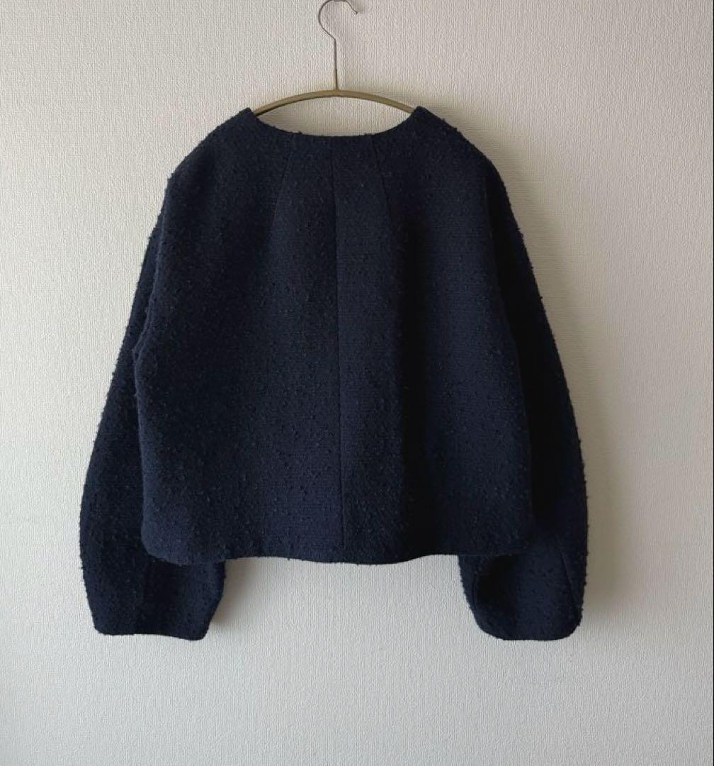 最終SALE★ドレステリア サスティナブルツイード】コクーンスリーブジャケッ ト