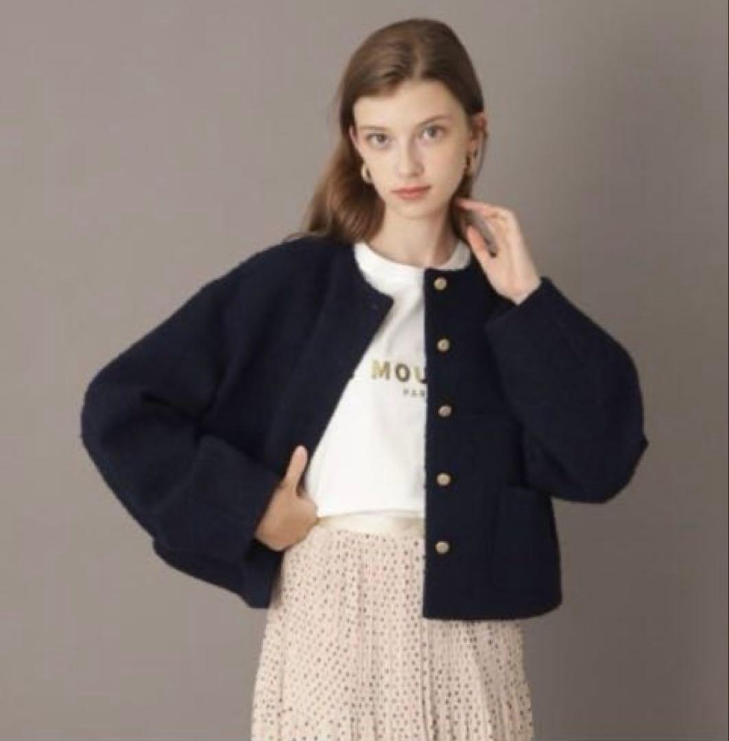 最終SALE★ドレステリア サスティナブルツイード】コクーンスリーブジャケッ ト