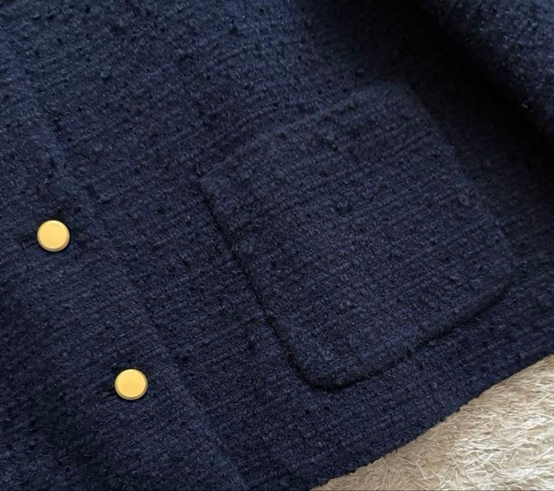 最終SALE★ドレステリア サスティナブルツイード】コクーンスリーブジャケッ ト