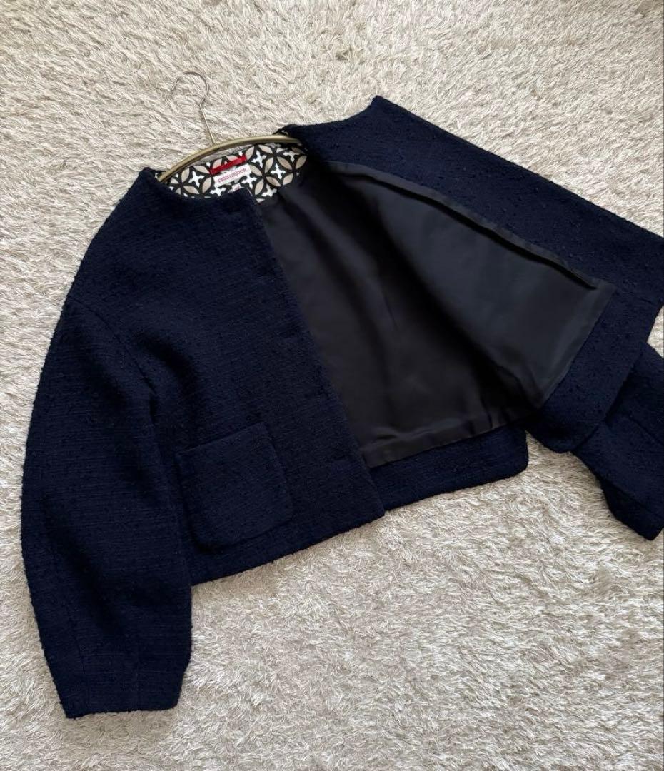 最終SALE★ドレステリア サスティナブルツイード】コクーンスリーブジャケッ ト