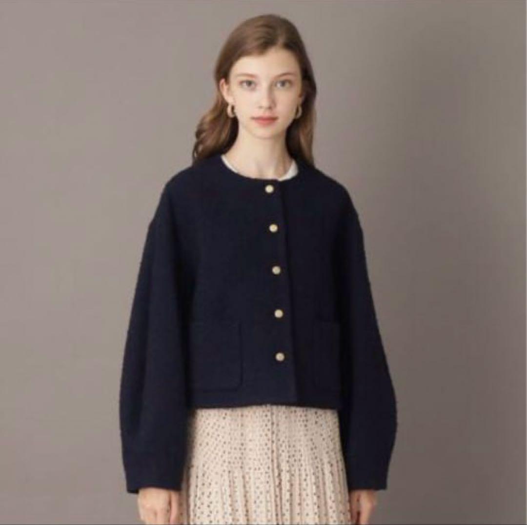 最終SALE★ドレステリア サスティナブルツイード】コクーンスリーブジャケッ ト