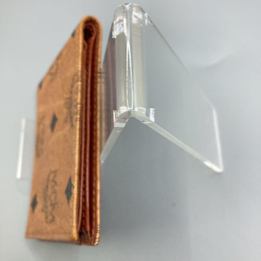 MCM エムシーエム 二つ折り財布 ヴィセトス柄　コンパクトウォレット レザー