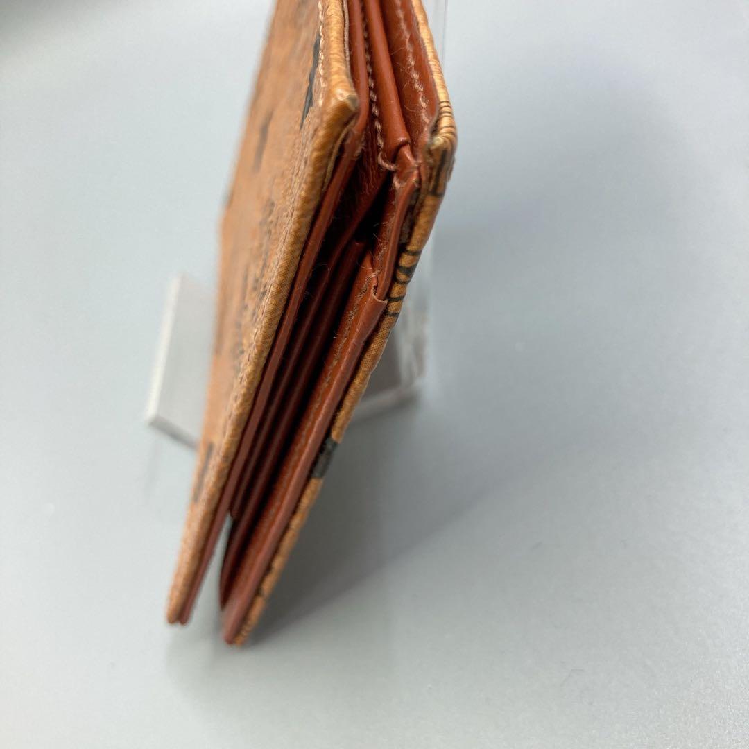 MCM エムシーエム 二つ折り財布 ヴィセトス柄　コンパクトウォレット レザー