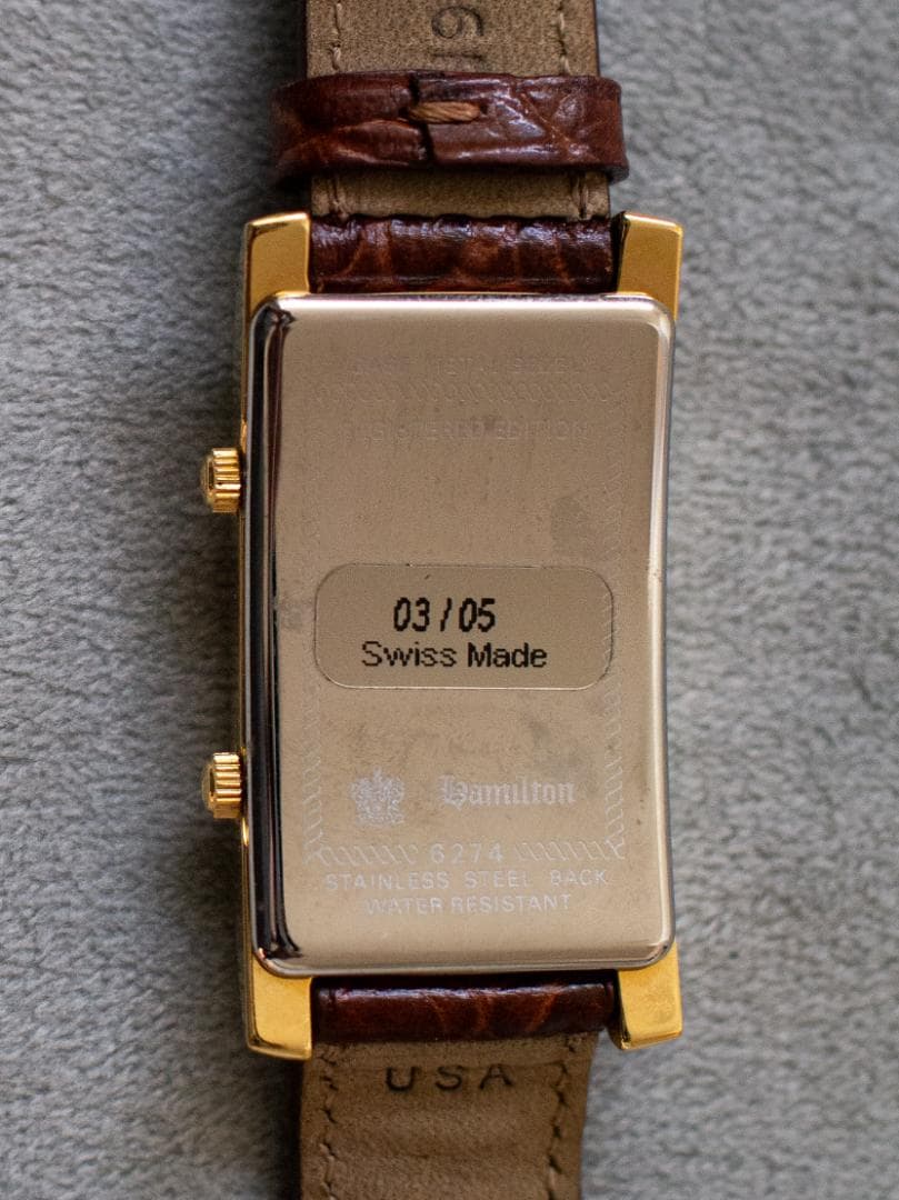HAMILTON ダブルフェイス腕時計 ゴールド#6274