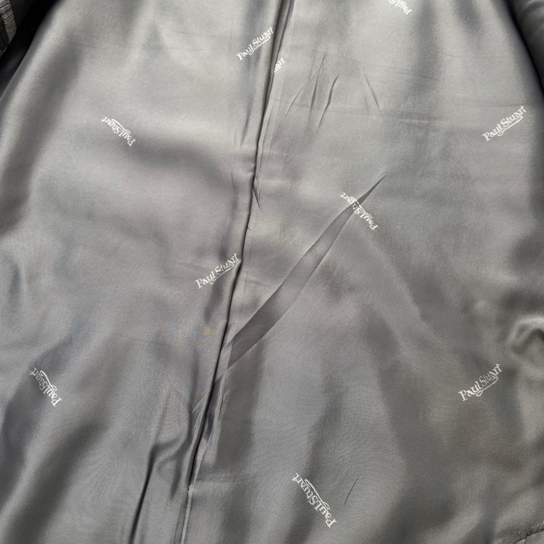 美品✨Paul Stuart スーツ グレー グレンチェック総裏 裏地柄