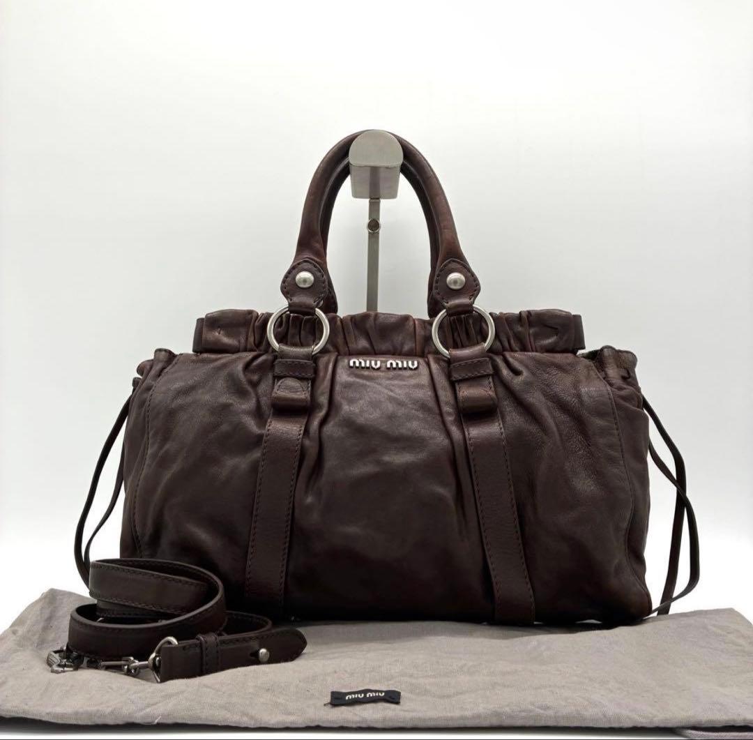 バッグ archives miumiu Vitello Lux bag 2way