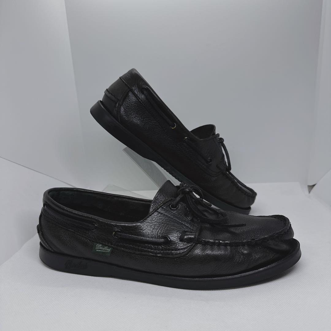 美品 Paraboot BARTH MARINE 7 黒 CERF 鹿革