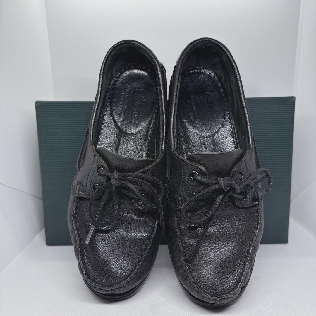 美品 Paraboot BARTH MARINE 7 黒 CERF 鹿革