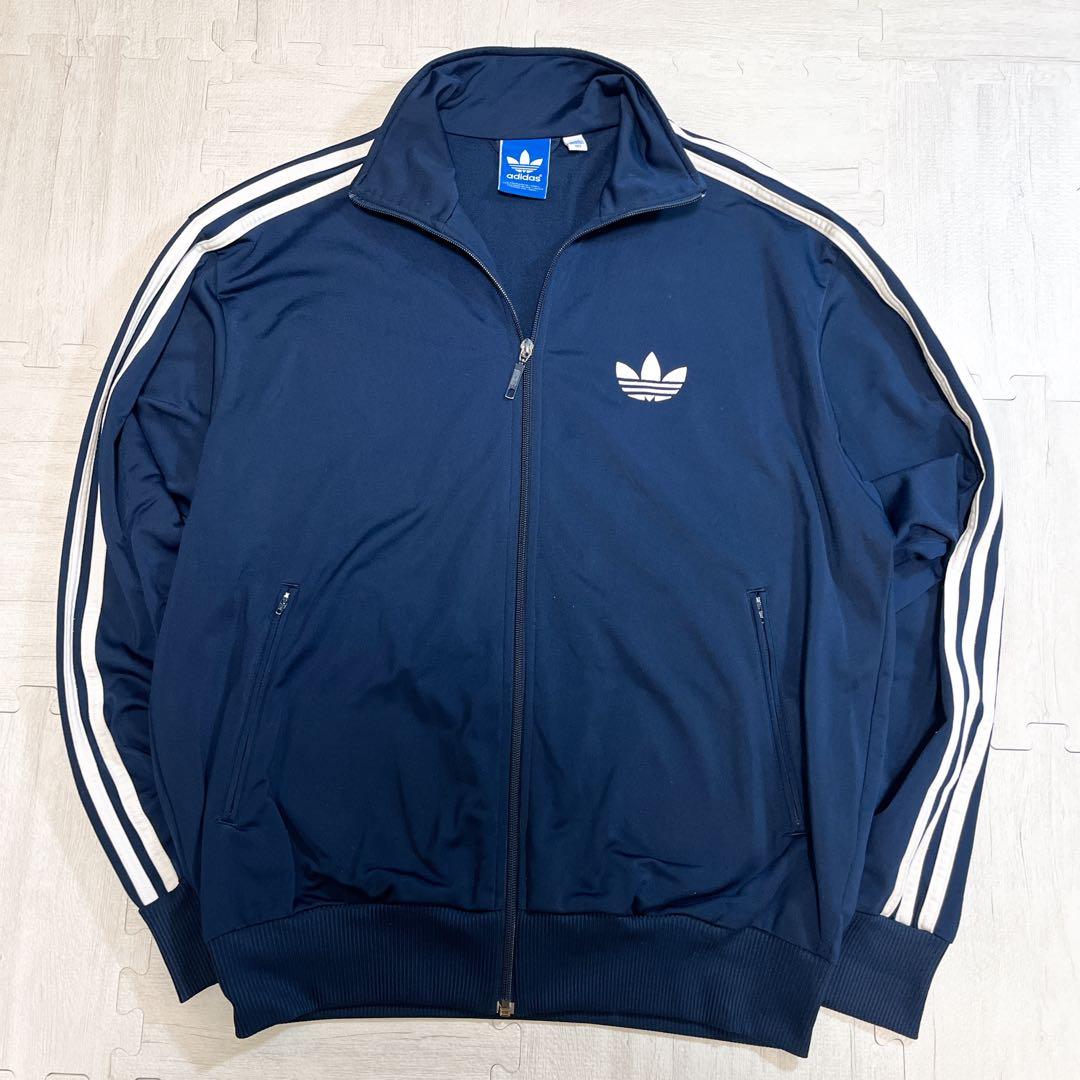 【adidas】希少 2XL ファイヤーバード トラックジャケット ネイビー