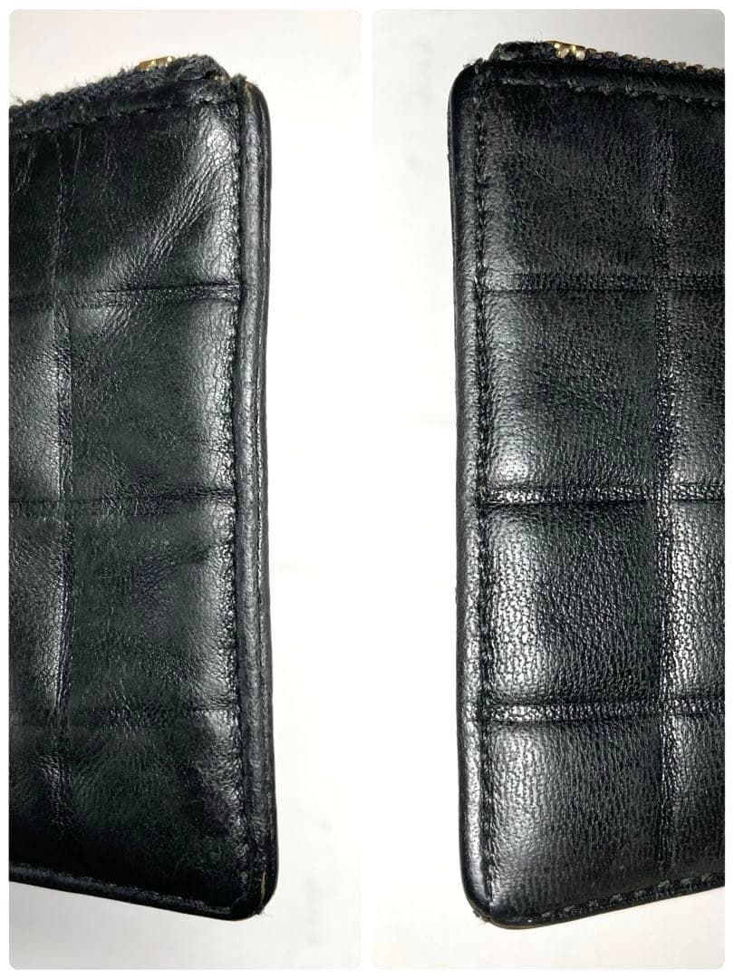 シャネル　チョコバー　レザー　キーリング付き　ケース　カードケース　訳あり