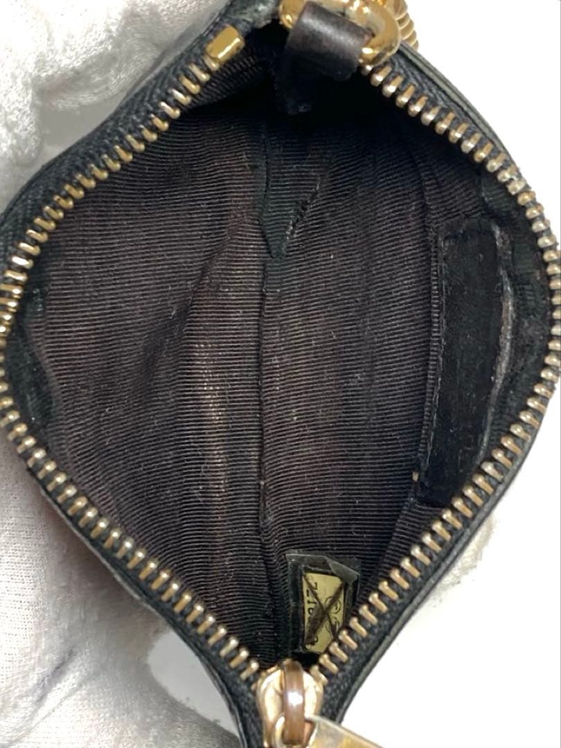 シャネル　チョコバー　レザー　キーリング付き　ケース　カードケース　訳あり