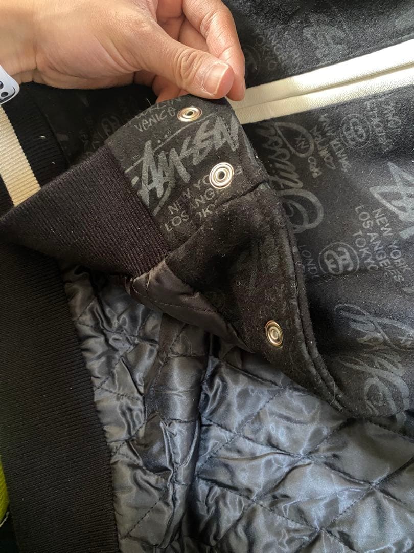 ふ*ら様 STUSSY スカル刺繍 スタジャン