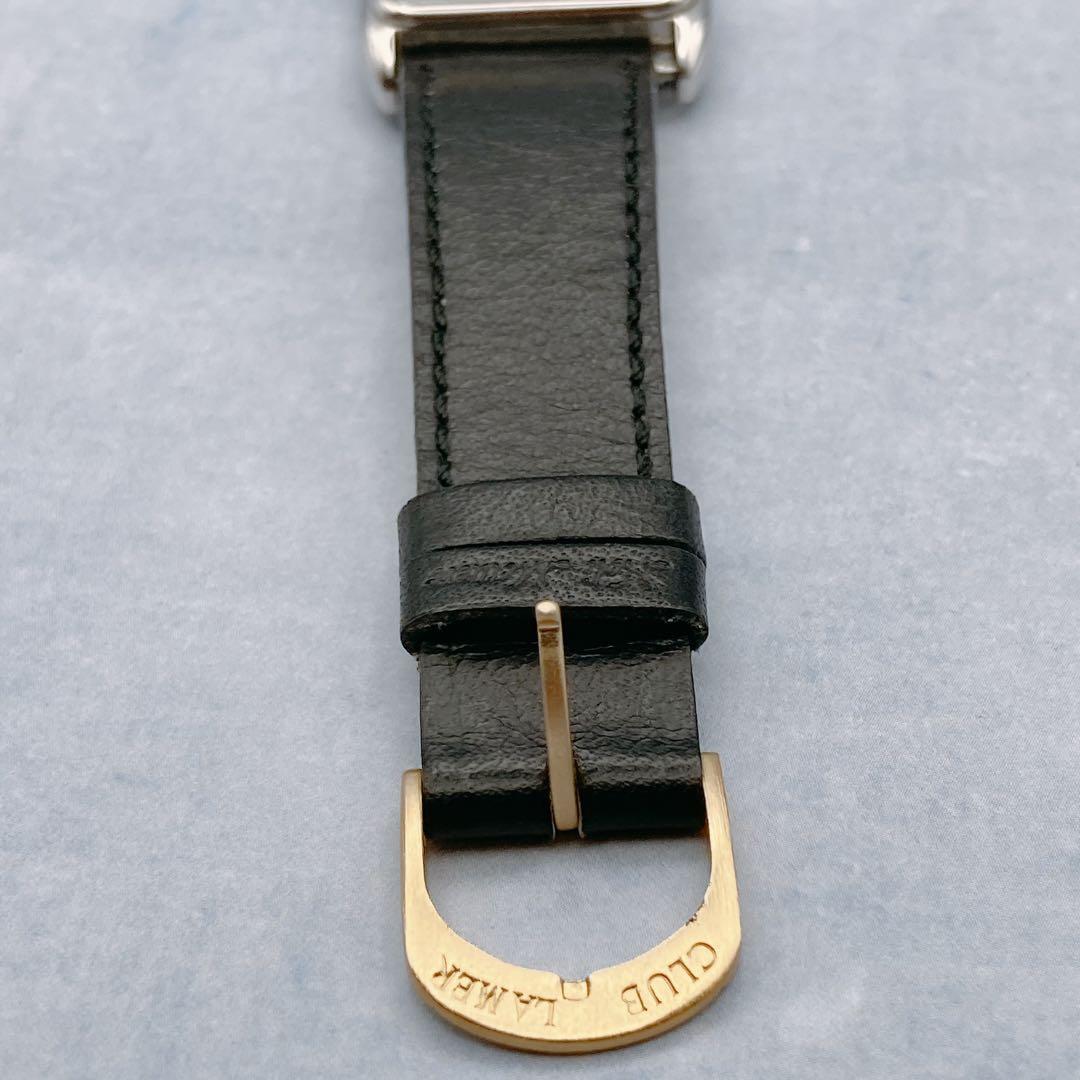 【稼動品】SEIKO シャリオ スクエア メンズ クォーツ 社外ベルト 腕時計