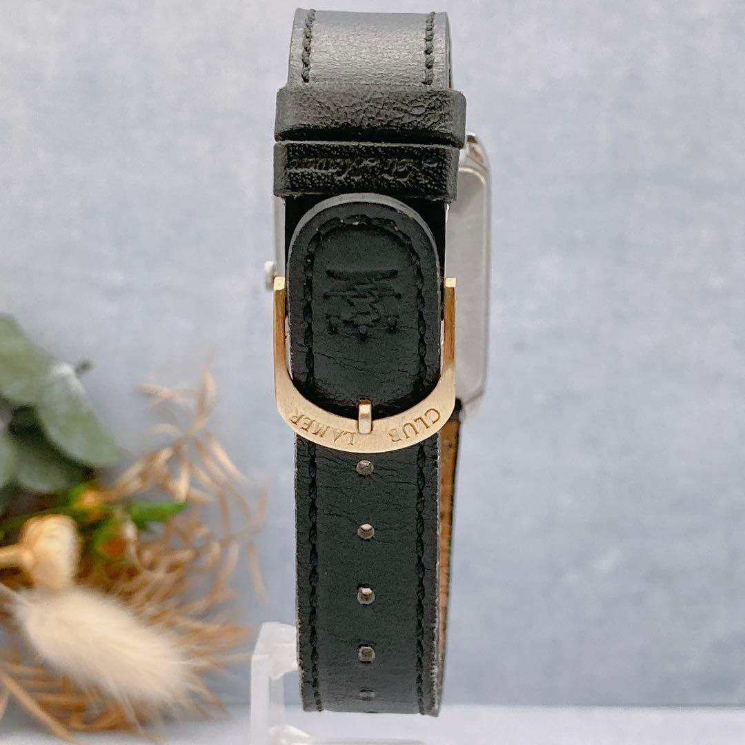 【稼動品】SEIKO シャリオ スクエア メンズ クォーツ 社外ベルト 腕時計