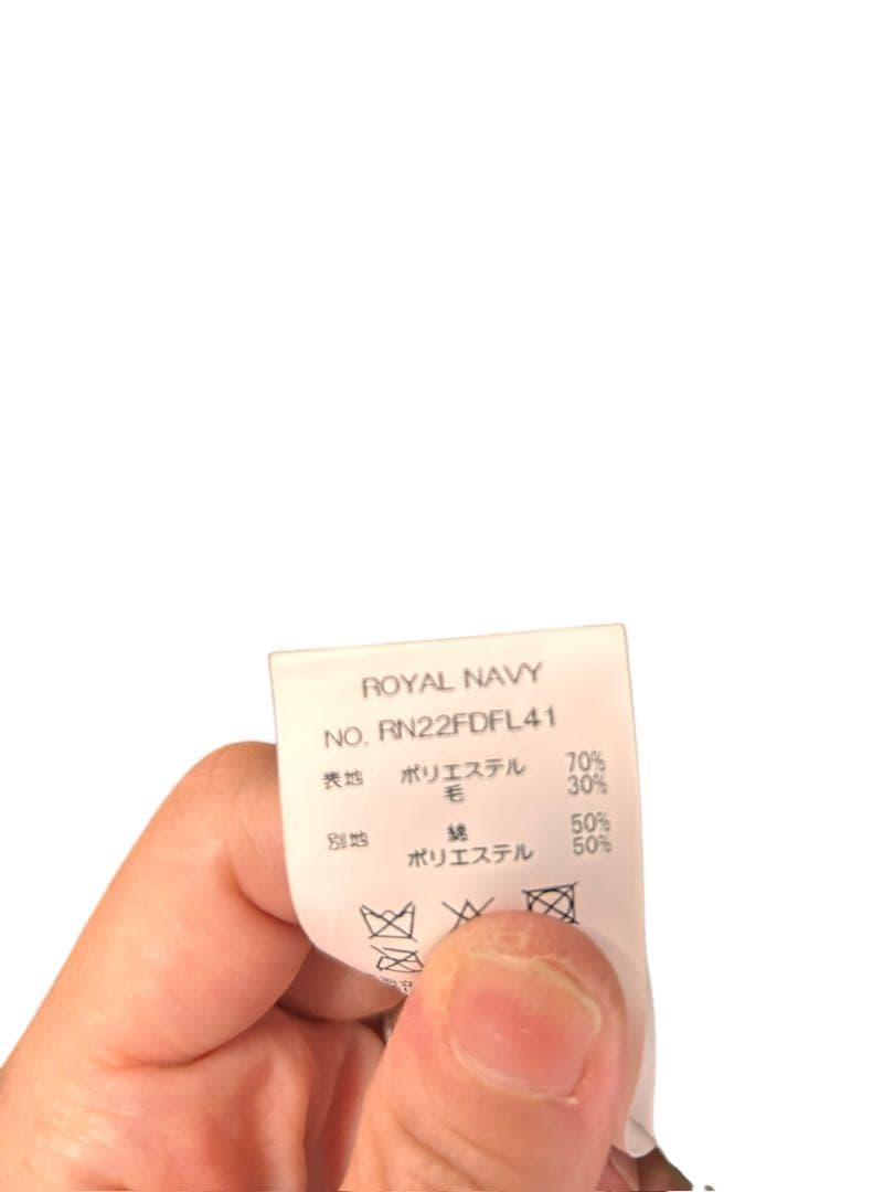  Navy 英国製 ダッフルコート RN22FDFL41 Lサイズ