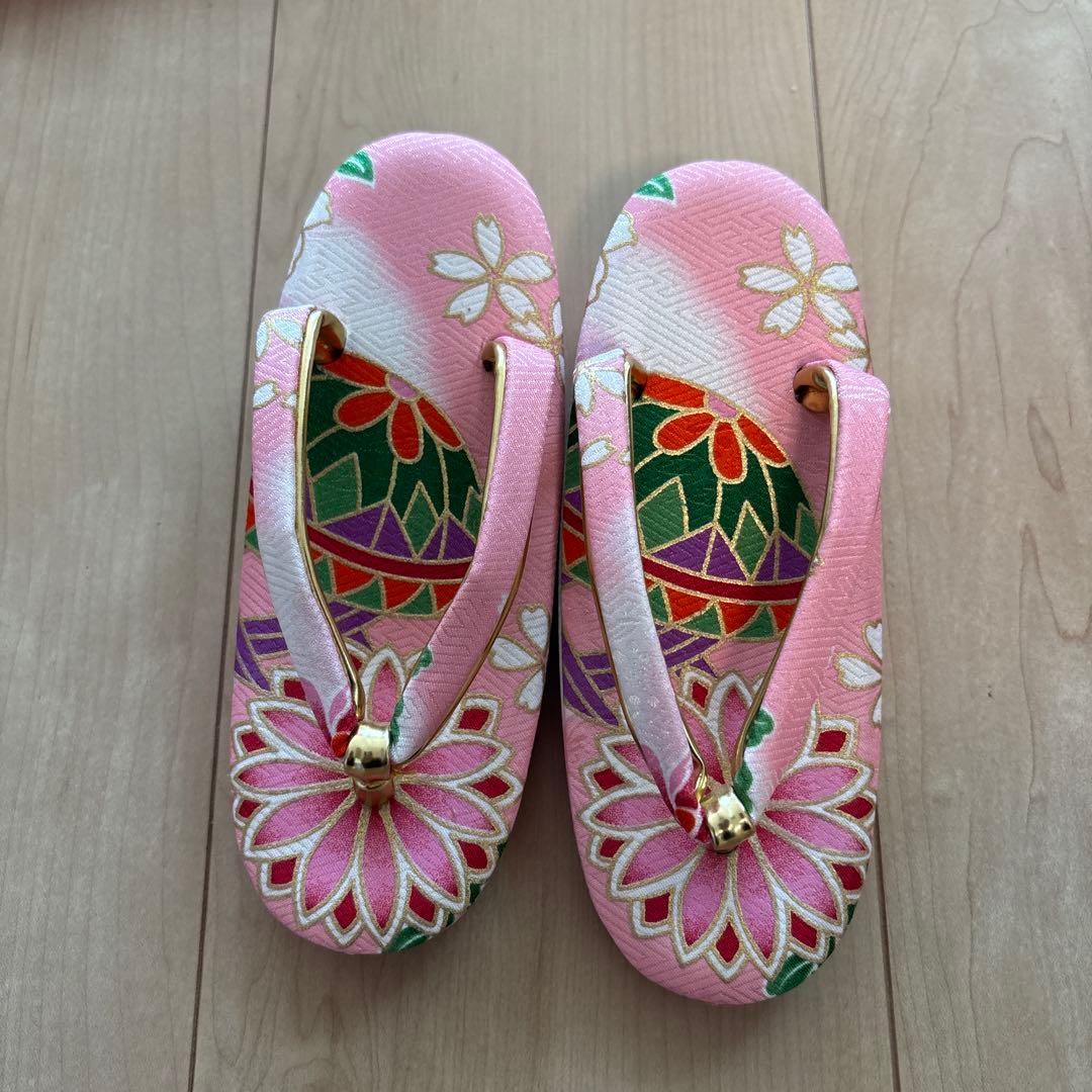 七五三 着物9点セット ピンク 花柄　3歳女の子