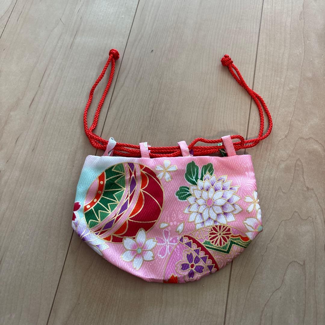 七五三 着物9点セット ピンク 花柄　3歳女の子