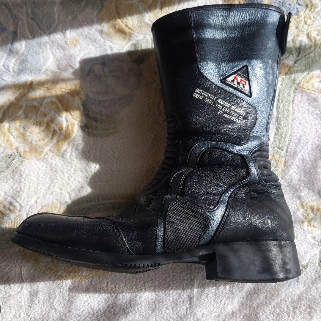 南海　ナンカイ　レーシングブーツ　黒　ブラック＆グレー