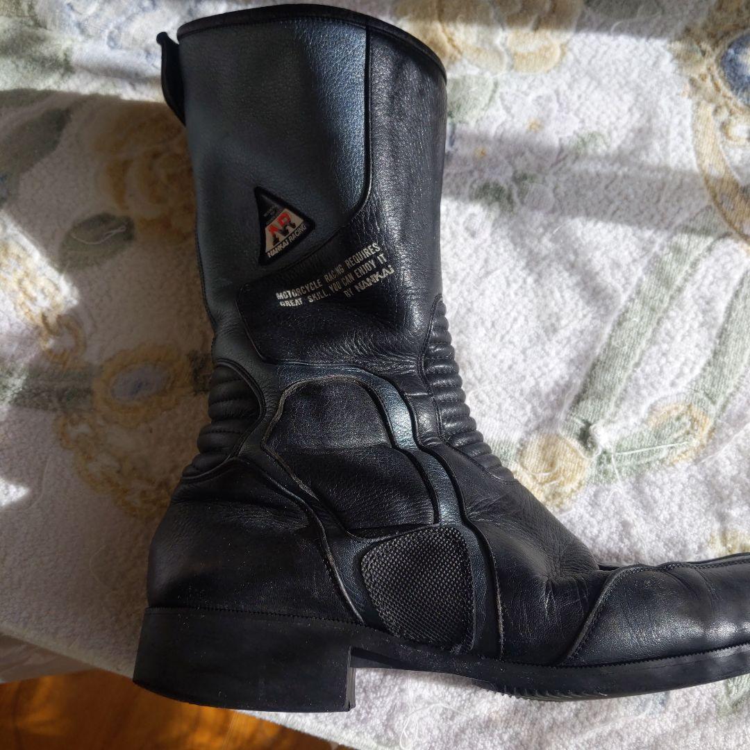 南海　ナンカイ　レーシングブーツ　黒　ブラック＆グレー