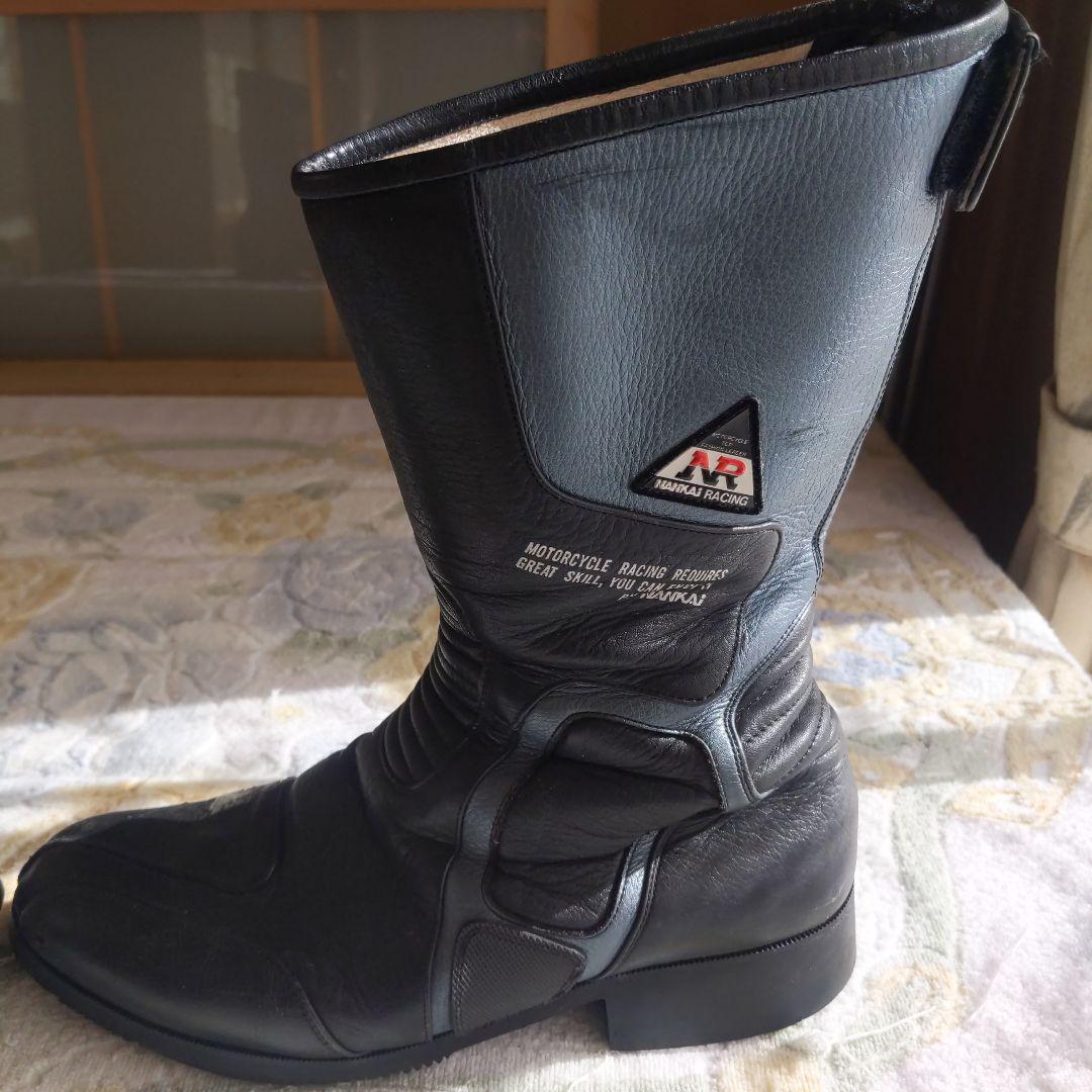 南海　ナンカイ　レーシングブーツ　黒　ブラック＆グレー
