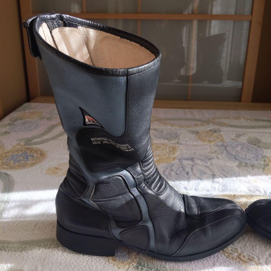 南海　ナンカイ　レーシングブーツ　黒　ブラック＆グレー