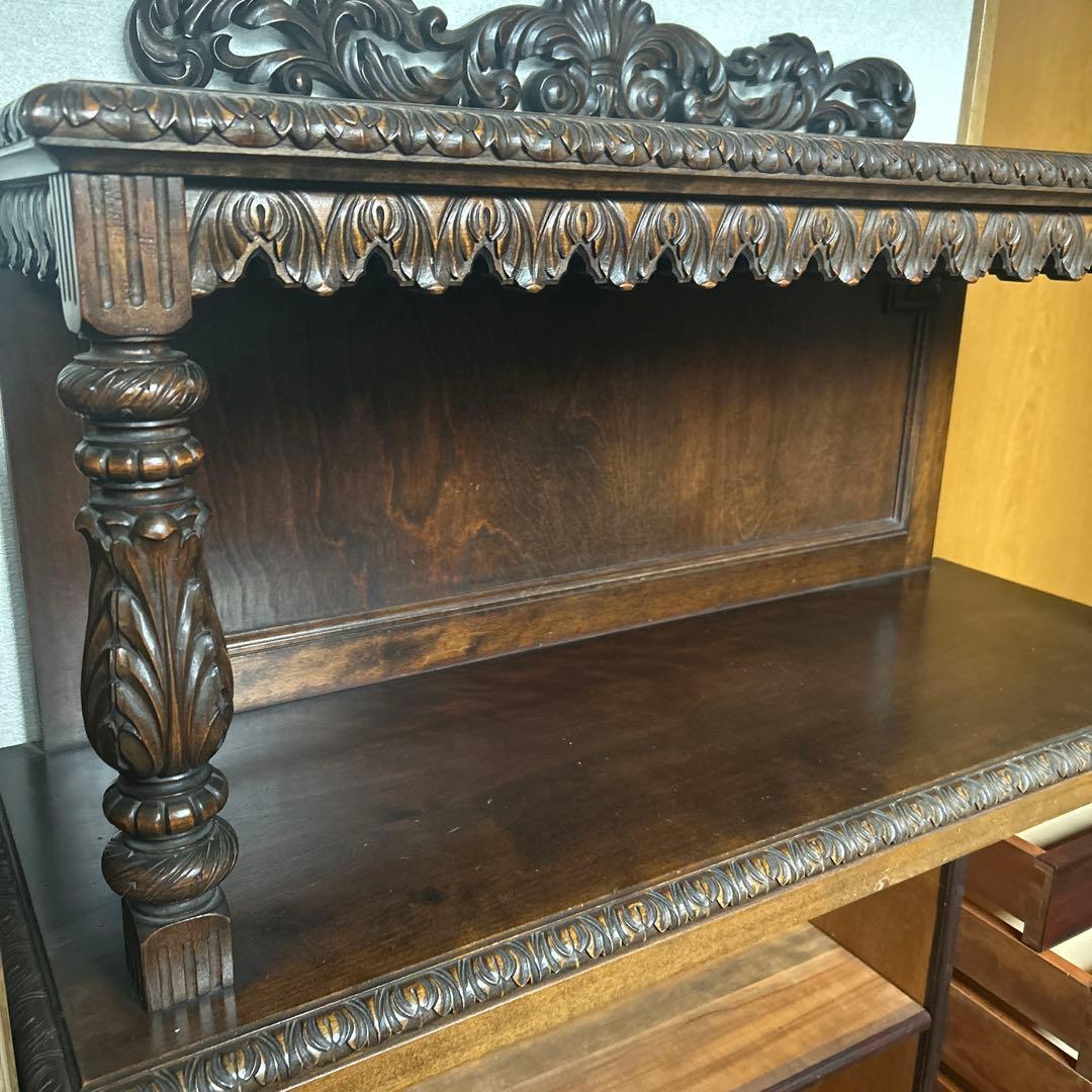 【飾り棚】クラシック木製収納家具