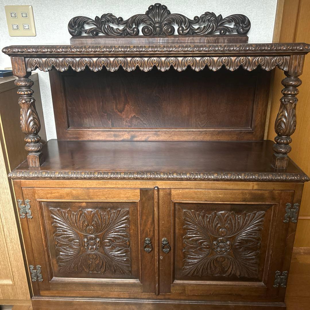 【飾り棚】クラシック木製収納家具