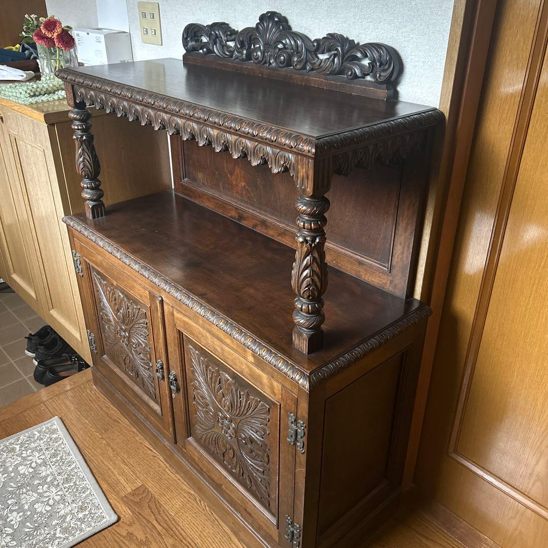 【飾り棚】クラシック木製収納家具