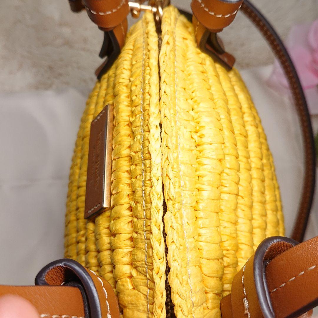 ケイトスペード レモン ドロップ ストロー クロスボディ トートバッグ イエロー