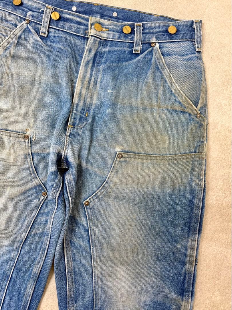 雰囲気抜群 アメリカ製 carhartt ダブルニーペインターパンツ デニム