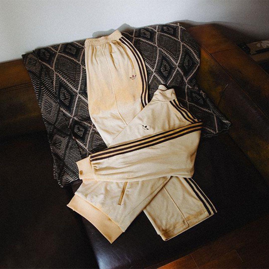 adidas ベロア トラックジャケット パンツ 上下 セットアップ L