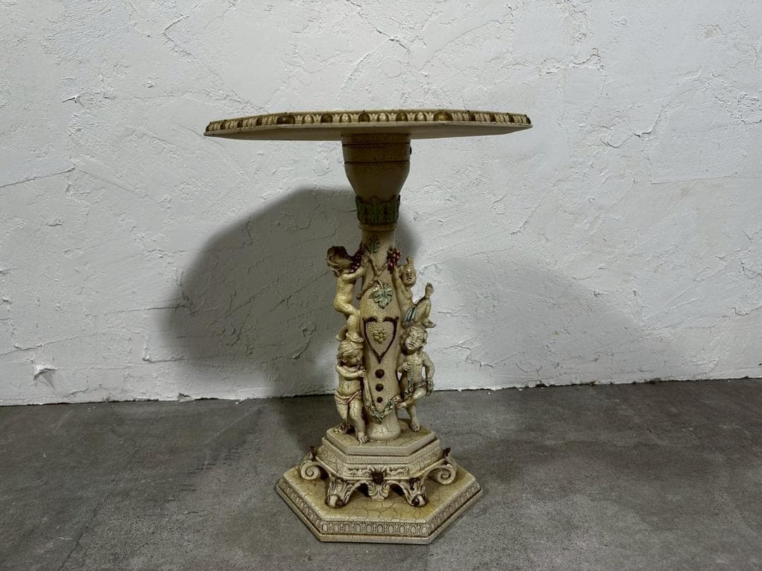 『イタリア製』サイドテーブル ナイトテーブル テーブル 花台 飾台RWcen25