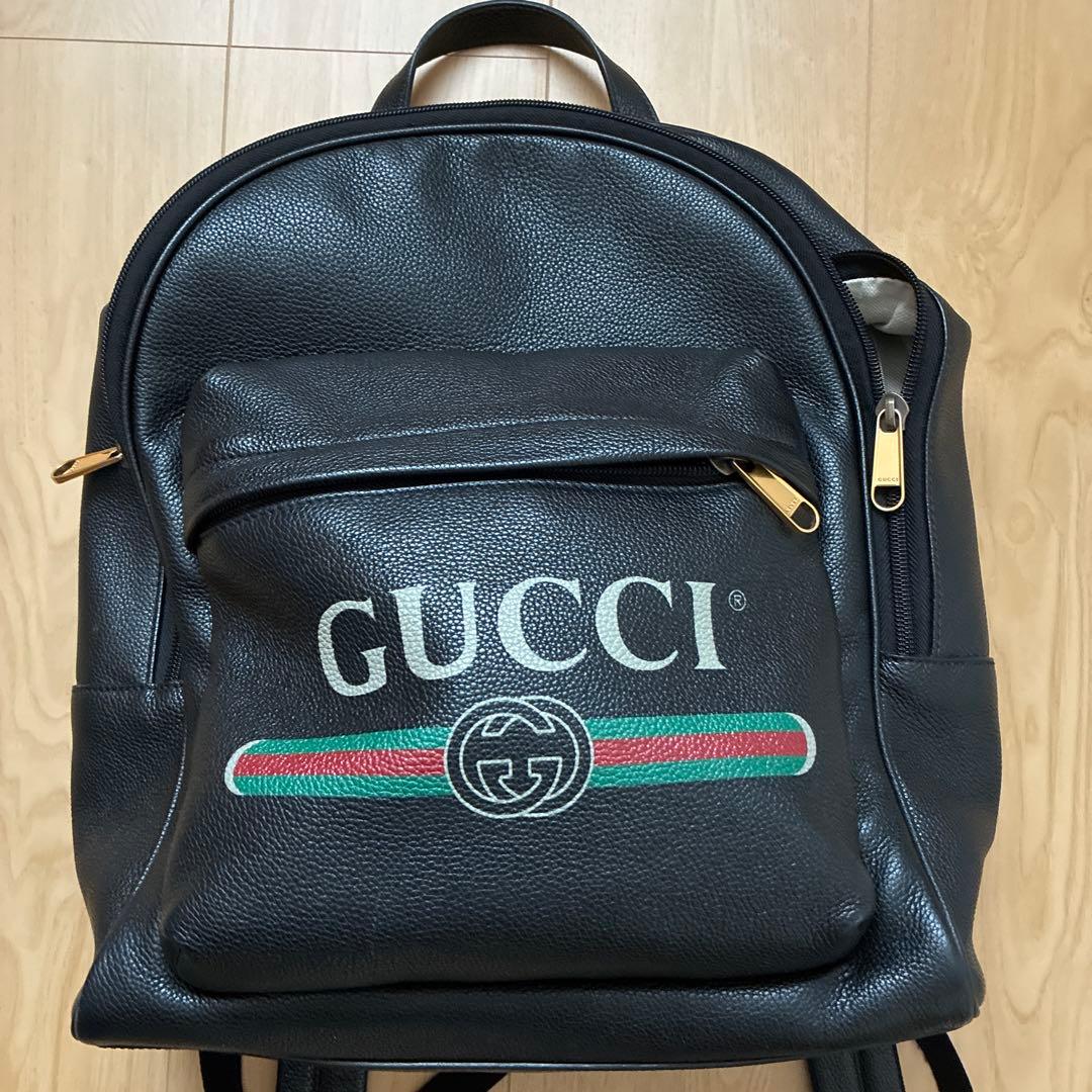 期間限定値下げ中 美品 GUCCI グッチ ブラック レザー リュック