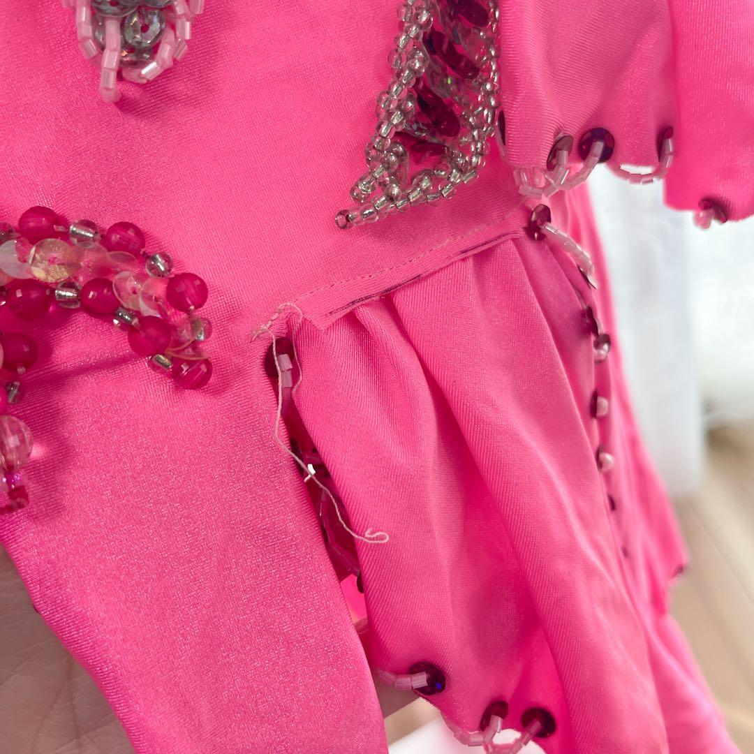 エジプト製ベリーダンス衣装 ピンク ドラムソロ　ミニスカート