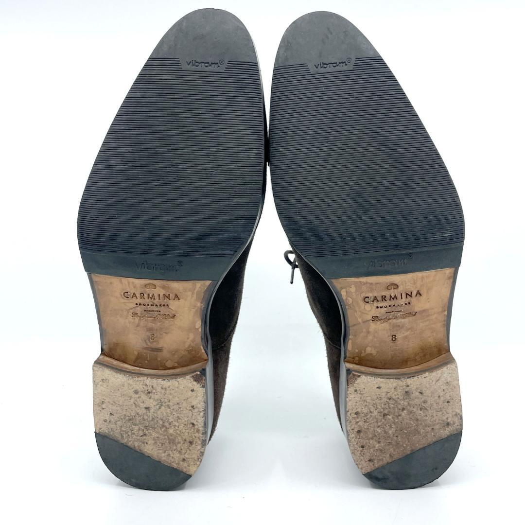 カルミーナシューメーカー ダークブラウン　スエード　ローファー 8 26cm相当