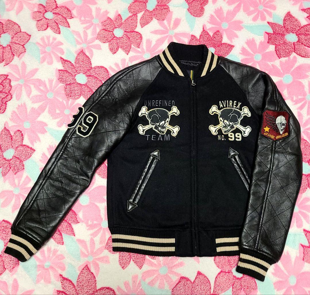 定価6万円！AVIREX (アヴィレックス)レザースタジャン FREE